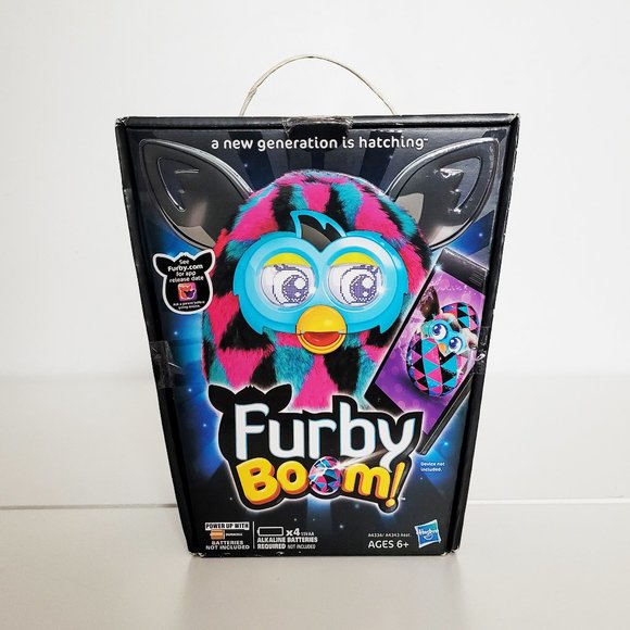 Hasbro Furby Boom 2013 Interactive Pink Blue Black Triangles - NIB - Picture 1 of 11